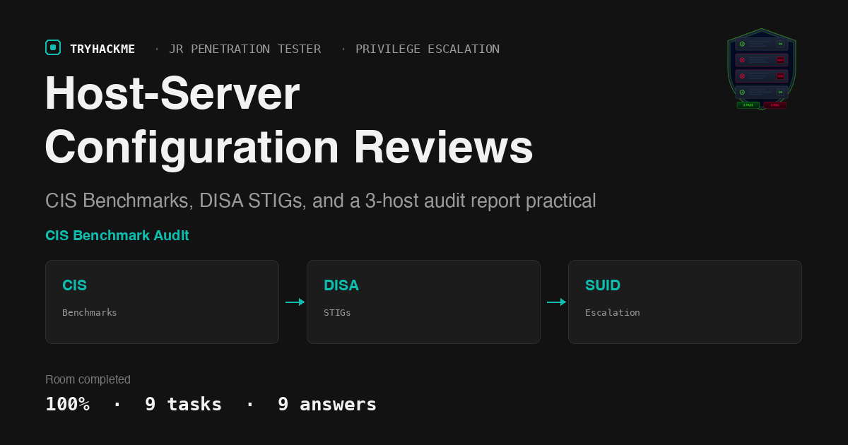 TryHackMe Host-Server Configuration Reviews: CIS Audit Walkthrough