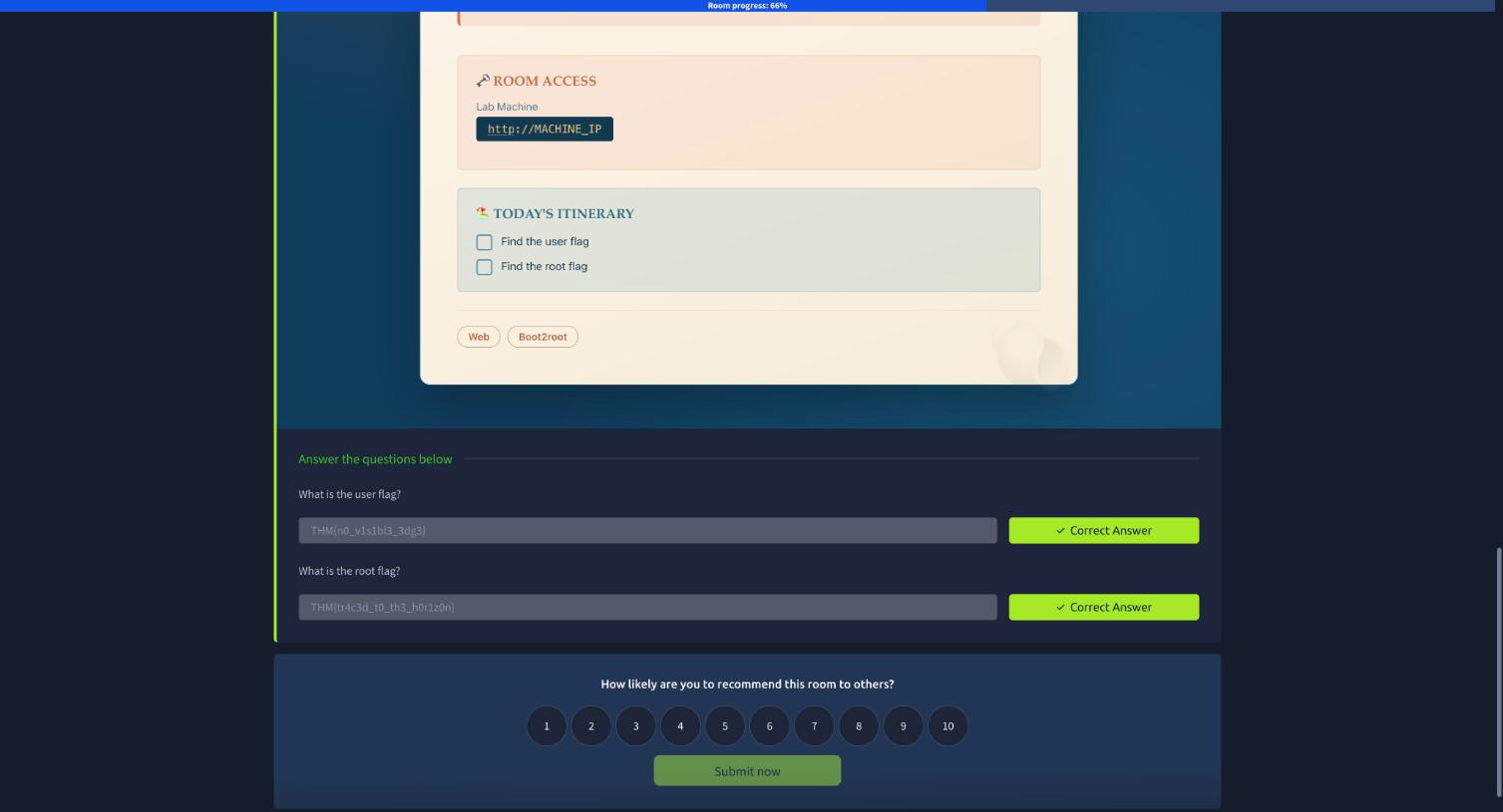 Both Infinity Pool questions answered on TryHackMe with green Correct Answer badges