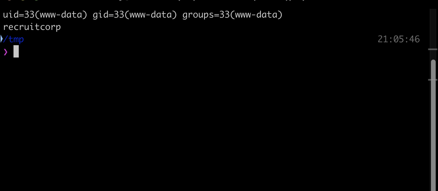 Command injection in ping.php returning the www-data id