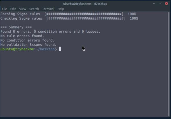 sigma check reporting 0 errors, 0 condition errors and 0 issues