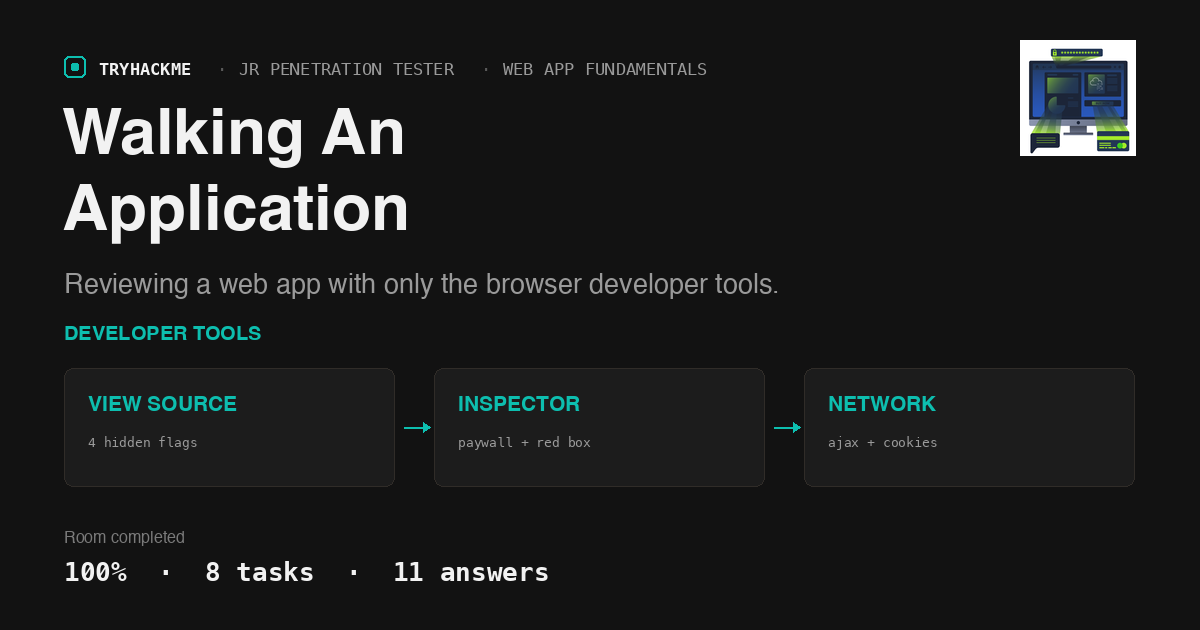 TryHackMe Walking An Application: Browser Dev Tools